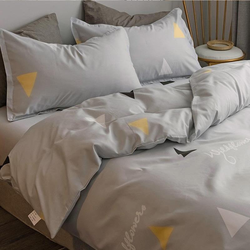 Four-piece Bedding Set Pure Cotton New Style Princess Style Dormitory Single Three-piece Bedding Set