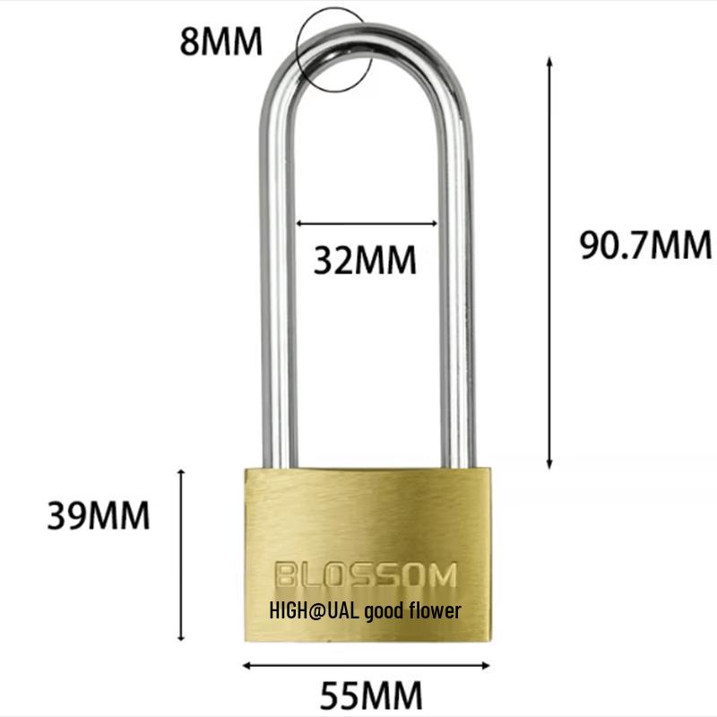 BLOSSOM Медный навесной замок с дужкой 55 мм
