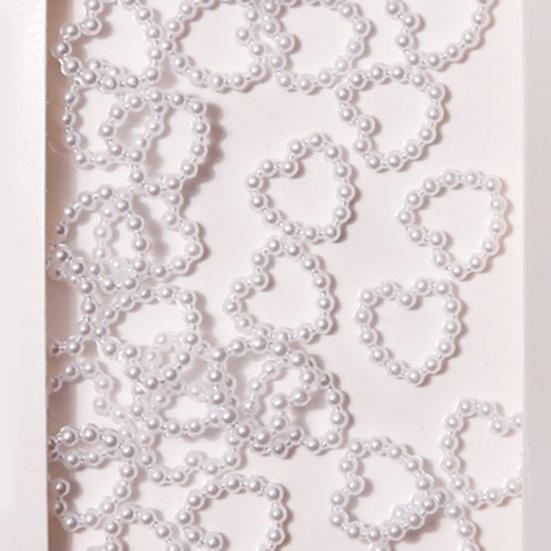 50 шт., декор для ногтей «сделай сам», невыцветающий блеск, трехмерное сердце, полый дизайн, маникюр с искусственным жемчугом, очаровательный маникюр