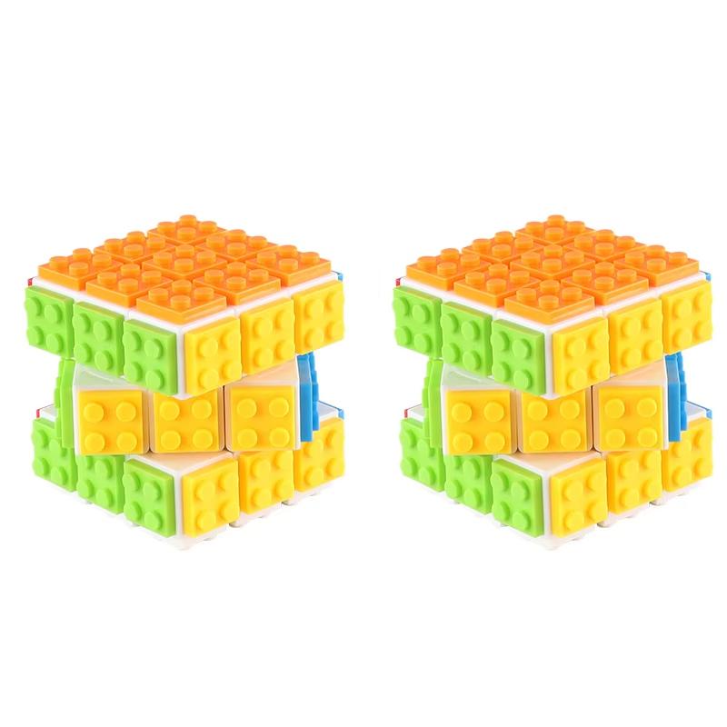 Конструктор 3D Магический кубик-пазл 3x3x3 Сделай сам Игрушка-непоседа Кирпичик Снятие стресса Сенсорная СДВГ Обучающая игра Для детей Взрослых