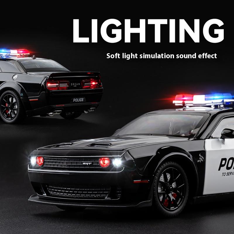 1/24 масштаб Dodge Challenger SRT Hellcat полицейская машина литая модель автомобиля коллекция миниатюрных игрушечных машинок для мальчиков