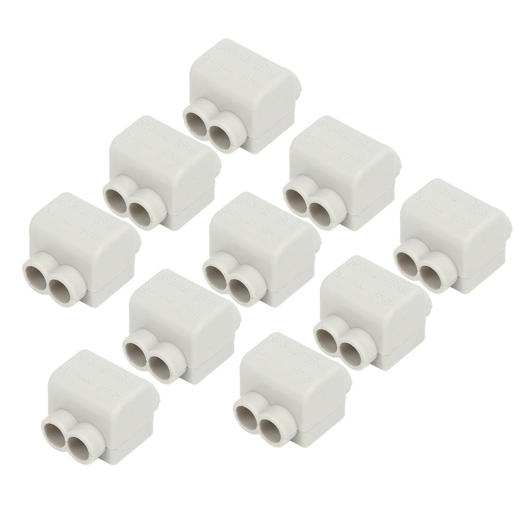 10 Pcs 60A 400V Quick Connector Cable Terminal One In Two Out Electrical Wiring Inline Junction