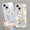 Applicable To Apple 14 Mobile Phone Case Summer Iphone13 Cute Birthday Puppy Invisible Bracket 12 Feather Yarn 11 High-end Female