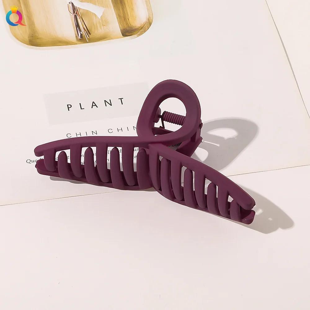 1pcs 11cm Women Cross Frosted Hairpin Fashion Elegant Hair Shark Clip Large Hair Claw Clips Girls Korean Hair Accessories
