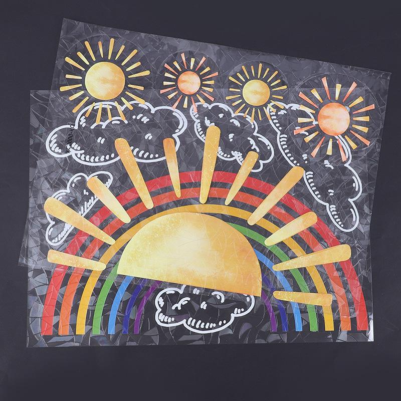 Радужное облако Наклейки на окна Электростатическая наклейка на стекло Ловец солнца для дома Детская спальня Украшение Детская комната DIY Декор