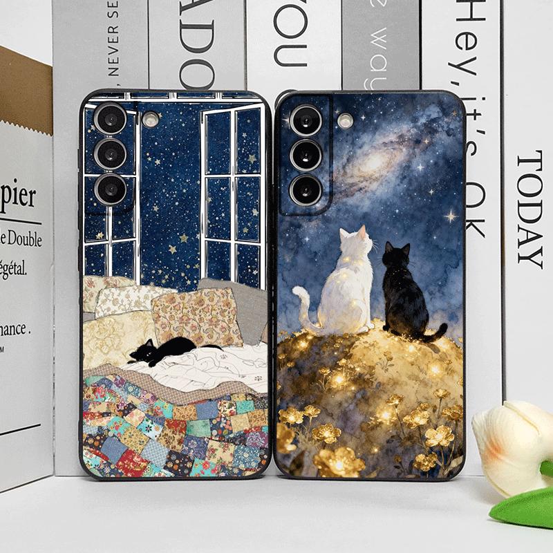 Забавный Милый Кот Мультяшный Рисунок Чехол для Телефона для Honor Huawei 200 100 400 PRO 90 80 Lite Magic 8 7 6 5 Pro 5G Ударопрочный Мягкий Чехол