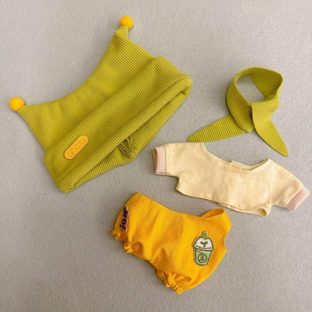 20CM Doll Clothes Multicolor Hairband Suspender Gift Cap Dress Suit Cotton Stuffed Doll