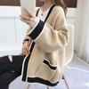 Spring and Autumn Women's Loose Medium Long Cardigan Sweater Lazy Style Sweater Cardigan