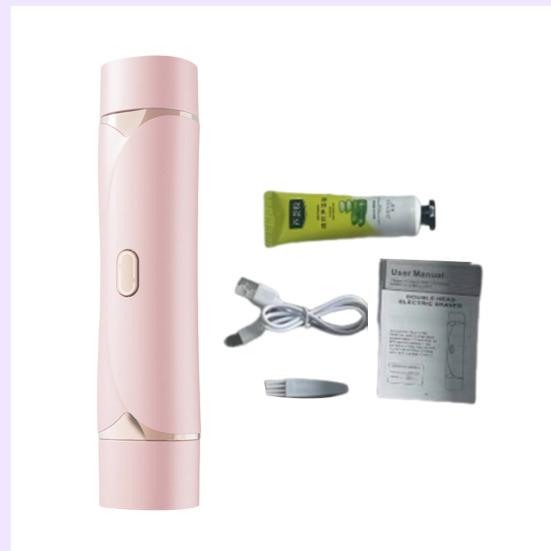 Мужская и женская электробритва USB перезаряжаемая двойная головка водонепроницаемая портативная для лица