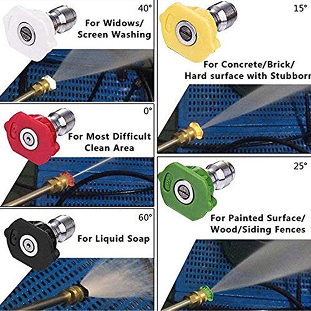 6 Pcs Car Accessories1800psi Electric High Pressure Washer Adapter For Karcher K2k3k4k5k6k7 Nozzle for Spray Gun Water Car Wash