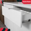 KOTARBAU® Modern Aluminum Silver Edge Furniture Handle 128/148 MM Set of 10