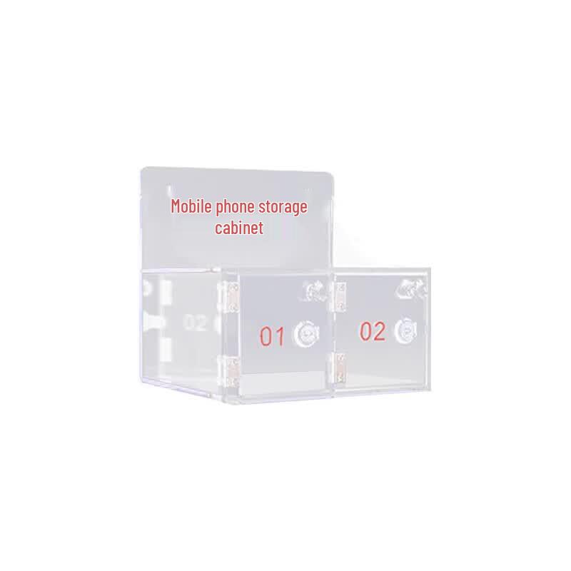 Transparent Acrylic Phone Storage Locker with Lock