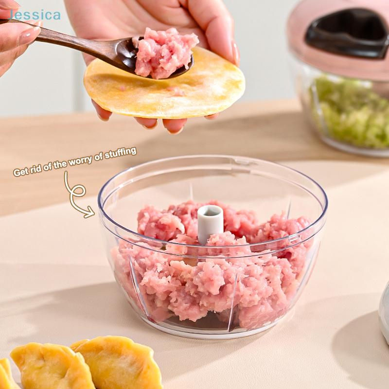 Ручной измельчитель продуктов с веревкой - Многофункциональный измельчитель овощей, мяса, чеснока, Кухонные гаджеты