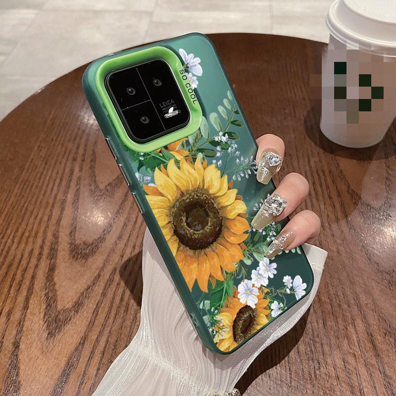 Чехол Sunflower для iPhone 16 Samsung A55 A35 A34 S24 FE Xiaomi Redmi Note 13 Pro 14C Huawei Honor 200 противоударный бампер для телефона с защитой от царапин