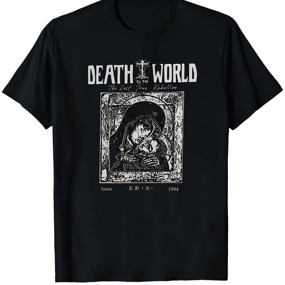 Christian Orthodox Holy Mary TShirt Death UnisexS Harajuku Style Minimalist Pure Shirt Pure 180G Comfortable All Year