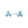 ANIA HAIE Silver Turquoise Lotus Stud Earrings 925 Silver E063-04H