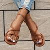 2024 Женские неформальные сандалии, многофункциональные модные римские туфли, удобные, на плоской подошве, используются для отпуска и пляжа. Стринги.