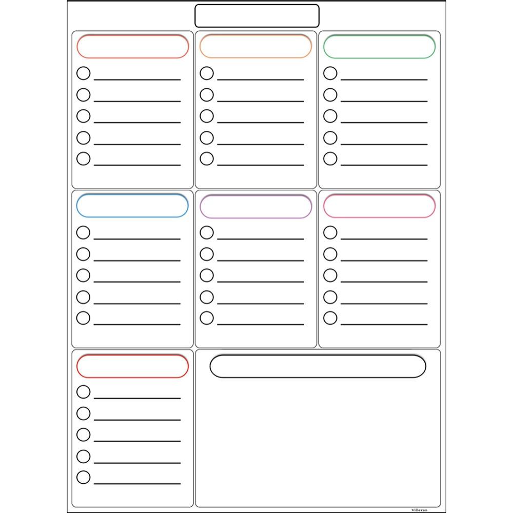 Reusable A3 Whiteboard Calendar Erasable Soft Magnetic Fridge Calendar Weekly Calendar Memo  School