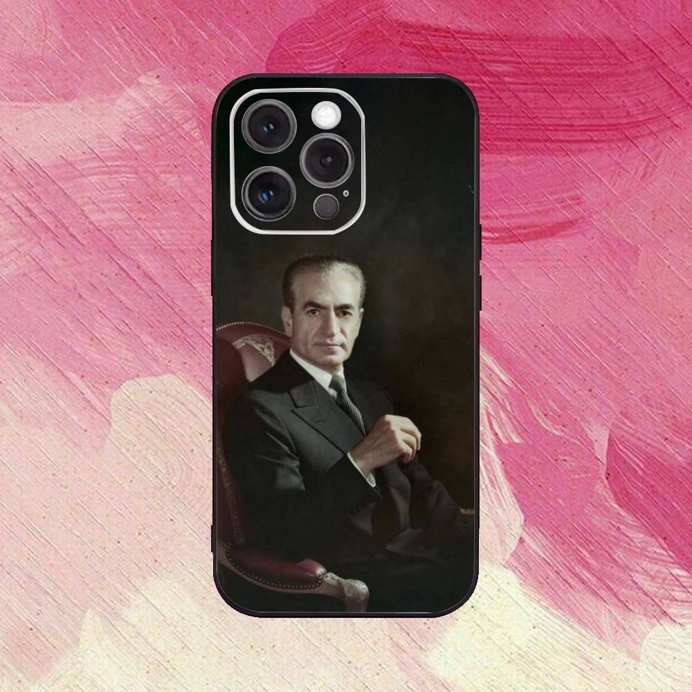 M-Mohammad R-Reza P-Pahlavi Phone Case For iPhone 17, 16,15,14,13,12,11 Plus,Pro Max, Others Soft Black Cover
