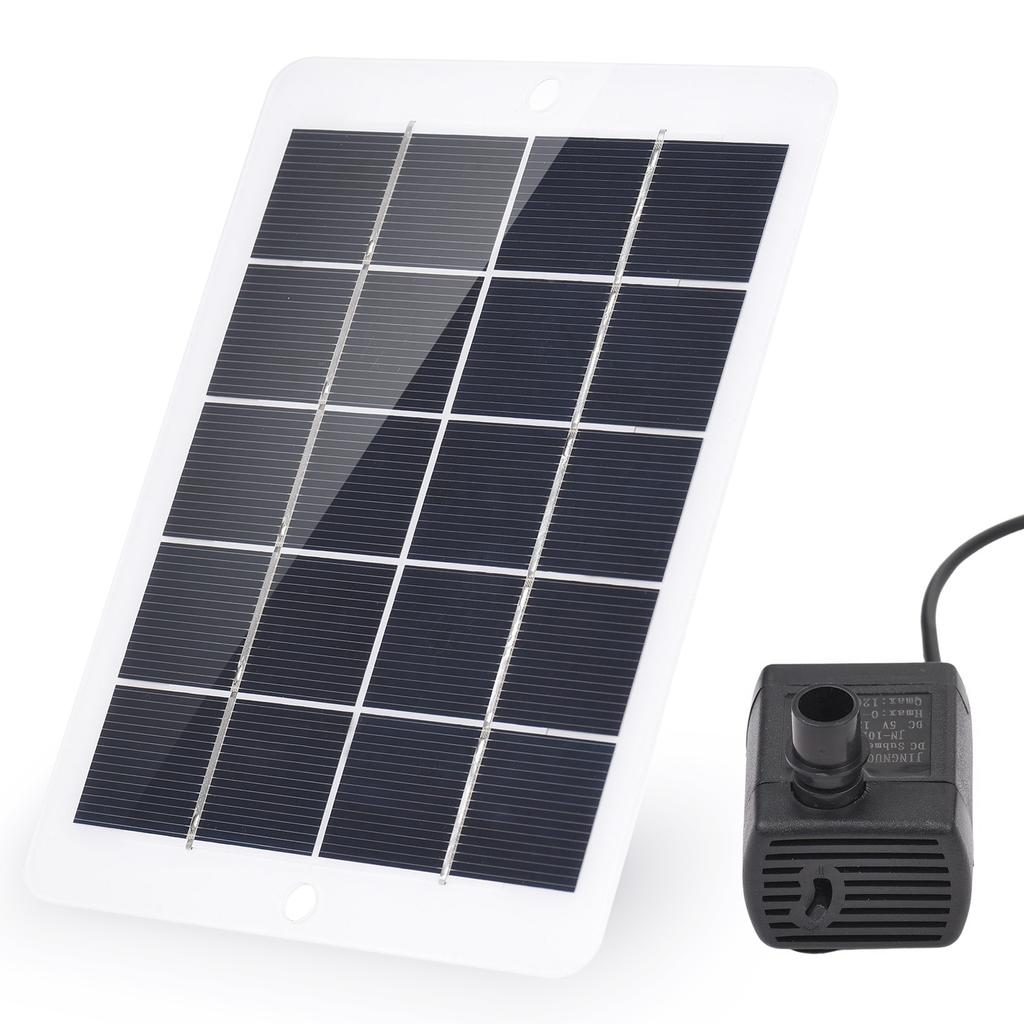Solar Water Pump Kit Solar Fountain Pump for Bird Bath with 3W 5V Solar Panel 7 Nozzles Max. Water