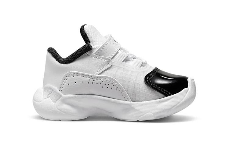 Jordan Детские кроссовки Air Jordan 11 CMFT Low Vintage, износостойкие, дышащие, низкие, для малышей, Черно-белые, Baby CZ0906-102