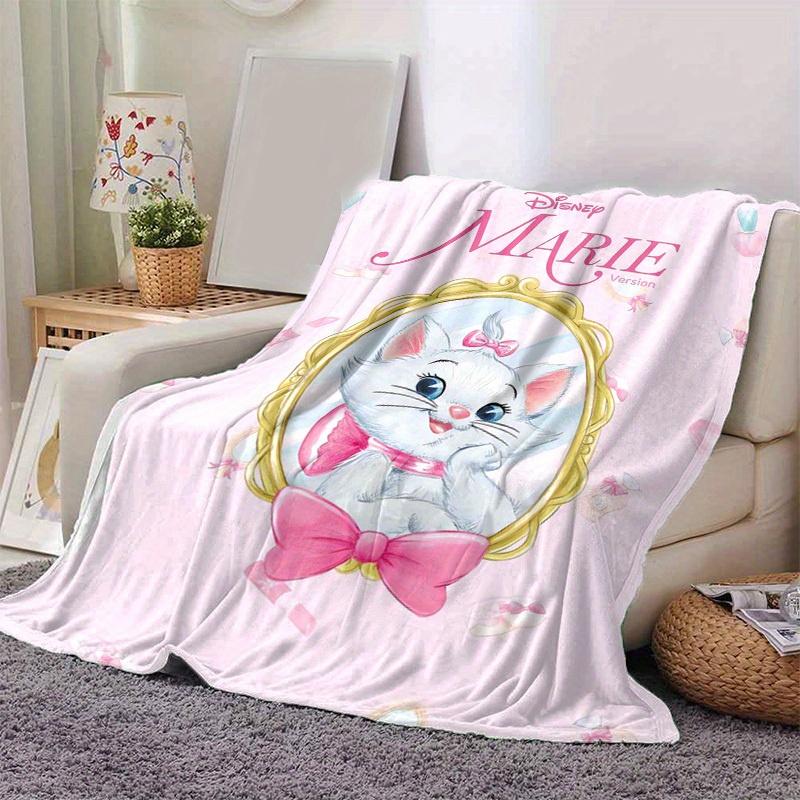 1pc, Disney Marie Version Cute Cat Design Throw Blanket for Home Decor, Couch Cover, Outdoor Use, Travel, Camping, Car, Beach, Office Nap