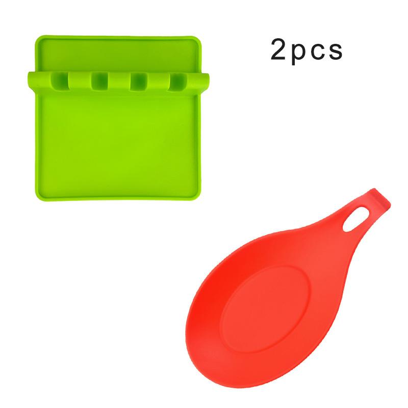 Силиконовый поднос для кухонной утвари, кухонная лопатка, суповая ложка, силиконовая подставка для ложек, бытовая толстая термоизолированная силиконовая подкладка для ложек