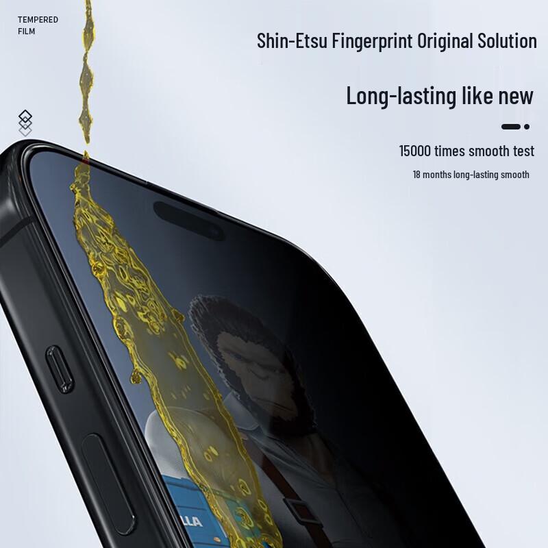 Mr. Blue Gorilla iPhone 15 Pro Max Privacy Tempered Glass Screen Protector