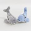 Kawaii Plush Stuffed Whale Keychain Cute Marine Organism Keyring Cetacean Pendant  Bag Hanging