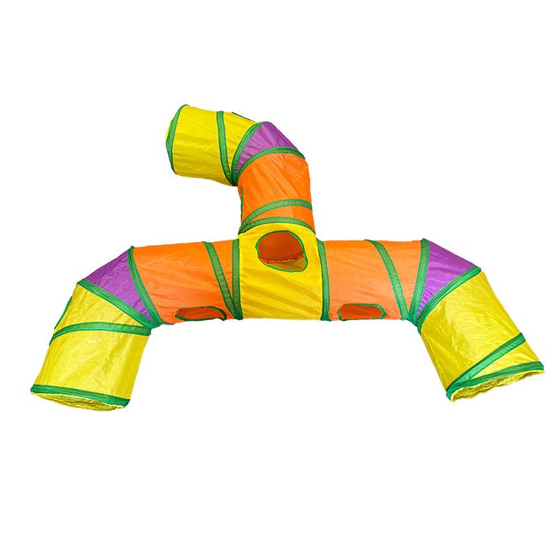 Туннель для кошек в помещении Складные трубы для маленьких животных Игрушки для котят Интерактивный лабиринт для домашних животных Игрушки для кошек Износостойкие туннели для кошек