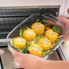 Жаропрочная стеклянная форма для выпечки с ручками Прозрачная прямоугольная форма для кекса для духовки Микроволновой печи Холодильника Многоцелевая форма для запеканки для лазаньи Рыбы
