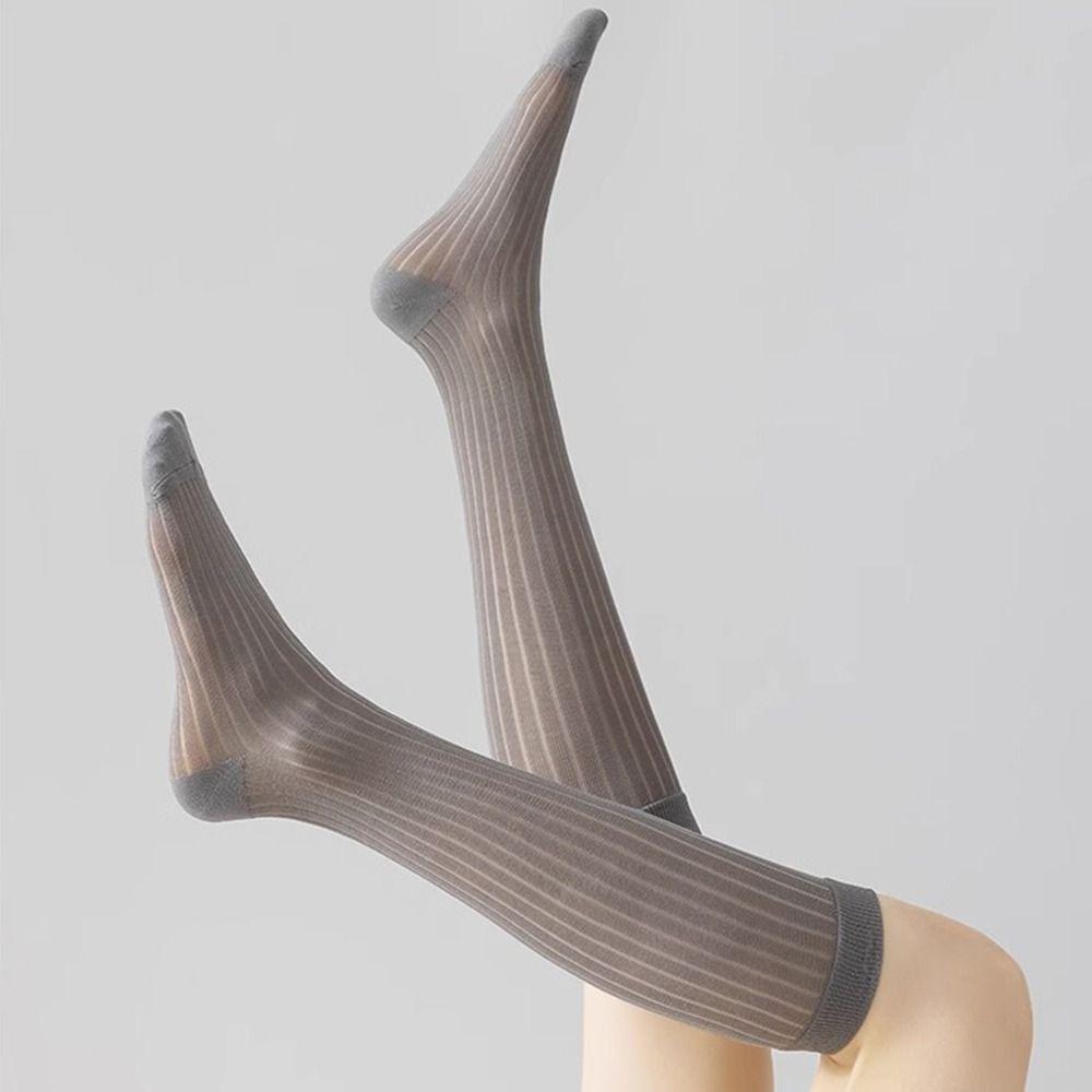 Хлопковые чулки до бедра тонкие высокие носки повседневные леггинсы