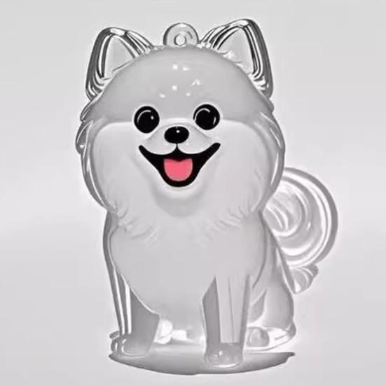 Pet Hair Collector Keychain Transparent Souvenir Capsule Waterproof Design Dog Hair Memorial Keychain