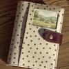 Fabric Cover Loose Leaf Journal Polka Dot Print DIY Planner Book Hand Ledger  Students