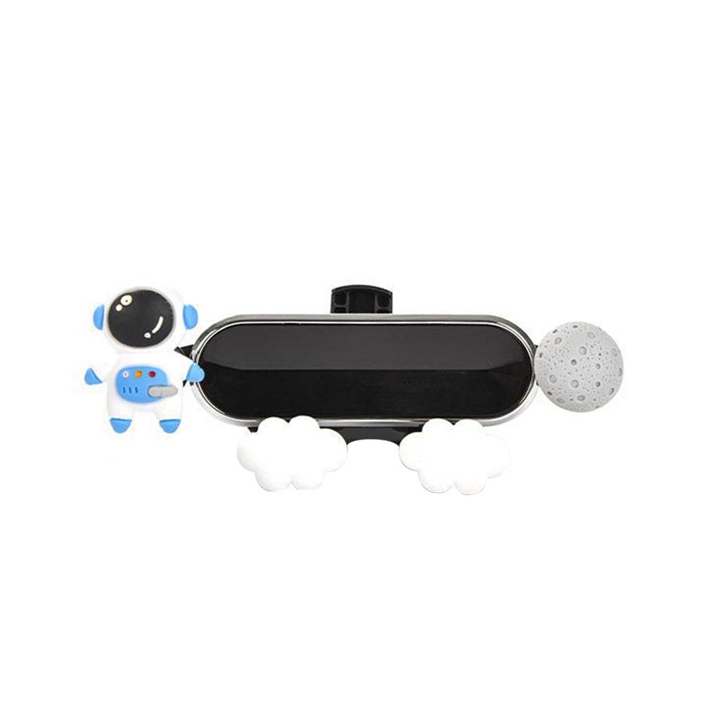 Креативный мультяшный зажим для воздуховыпускного отверстия автомобиля, дизайн астронавта, фиксированный держатель для телефона в автомобиль, милый кронштейн, мобильная навигация N7G0