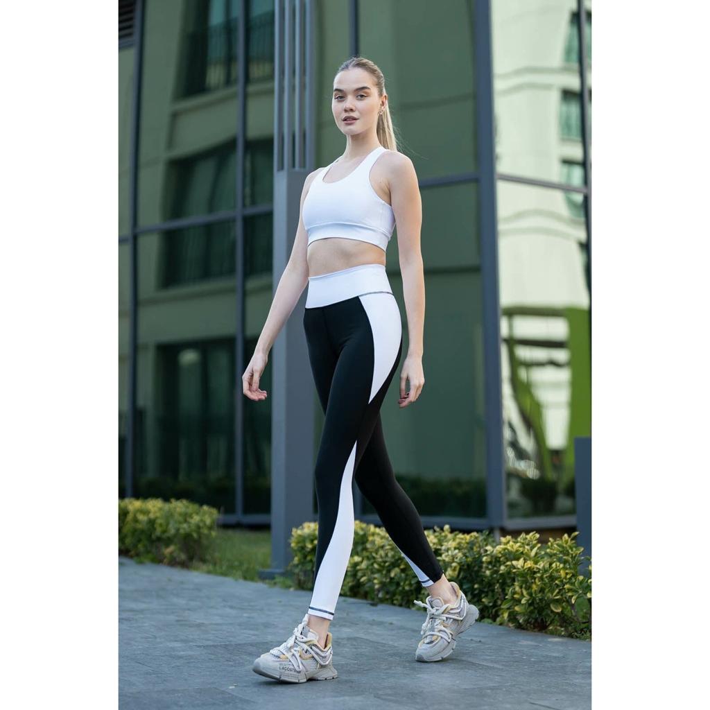 Укрепляющие облегающие леггинсы черного цвета с экстра высокой талией для йоги и пилатеса