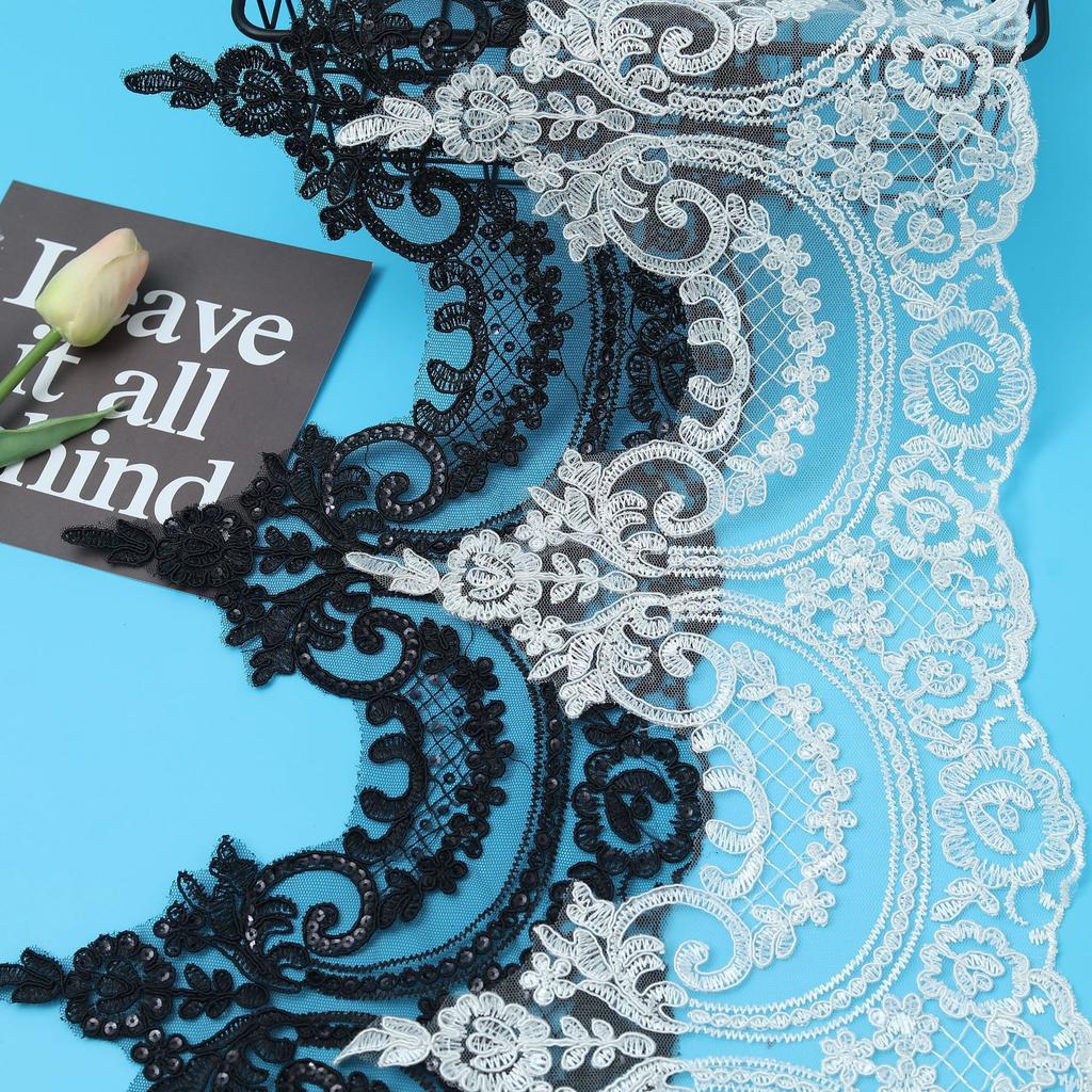 Bridal Headgear Diy Material Wedding Dress Headgear Decorative Flower Width 24 Cm This White Lace Lace Accessories