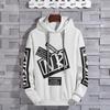 Hoodies Men Cotton Long Sleeve Hooded Funny Letter Print Streetwear Hip Hop Casual Sweatshirts Plus Size