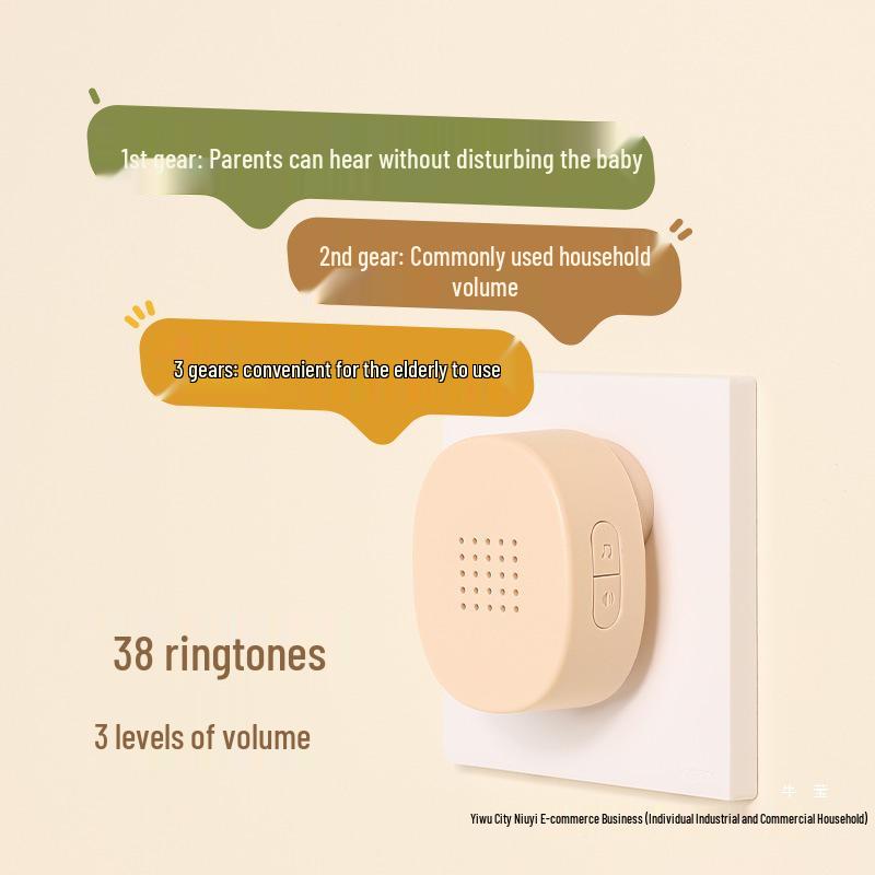 Nordic Cute Wireless Doorbell for Bedroom and Main Door - Lucy & Pete Design