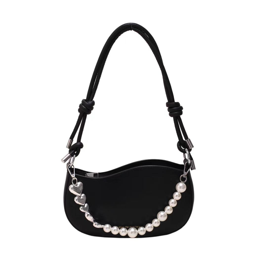 Сумки женские нишевые дизайнерские женские сумки модные портативные сумки через плечо с цепочкой из жемчуга