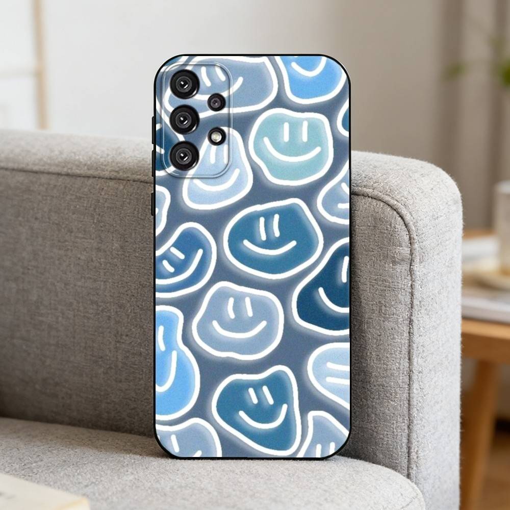 C-Милая Улыбка A-Искусство Чехол Для Телефона Для Samsung S25,S24,S21,S22,S23,S30,Ultra,S20,Plus,Fe,Note,10,9,5G Черный Чехол