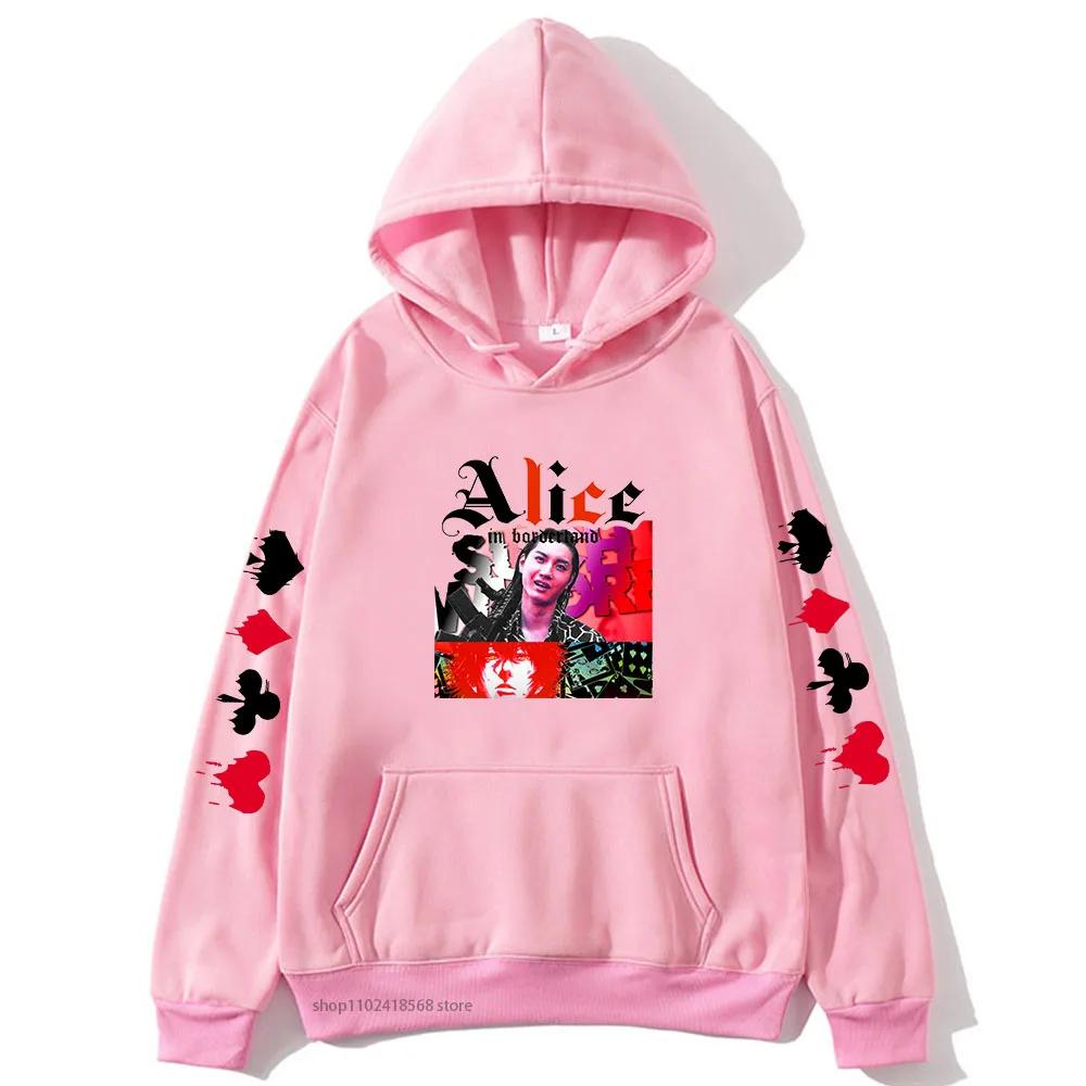 Niragi Hoodie Alice In Borderland Sweatshirts Kawaii Hoodies Japanese Anime Graphic Hoody Manga Printing Women Casual