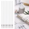 10PCS/Lot School Writing Supplies Office Medium Nib Core White Color Shell Black Ink Gel Pen Refills