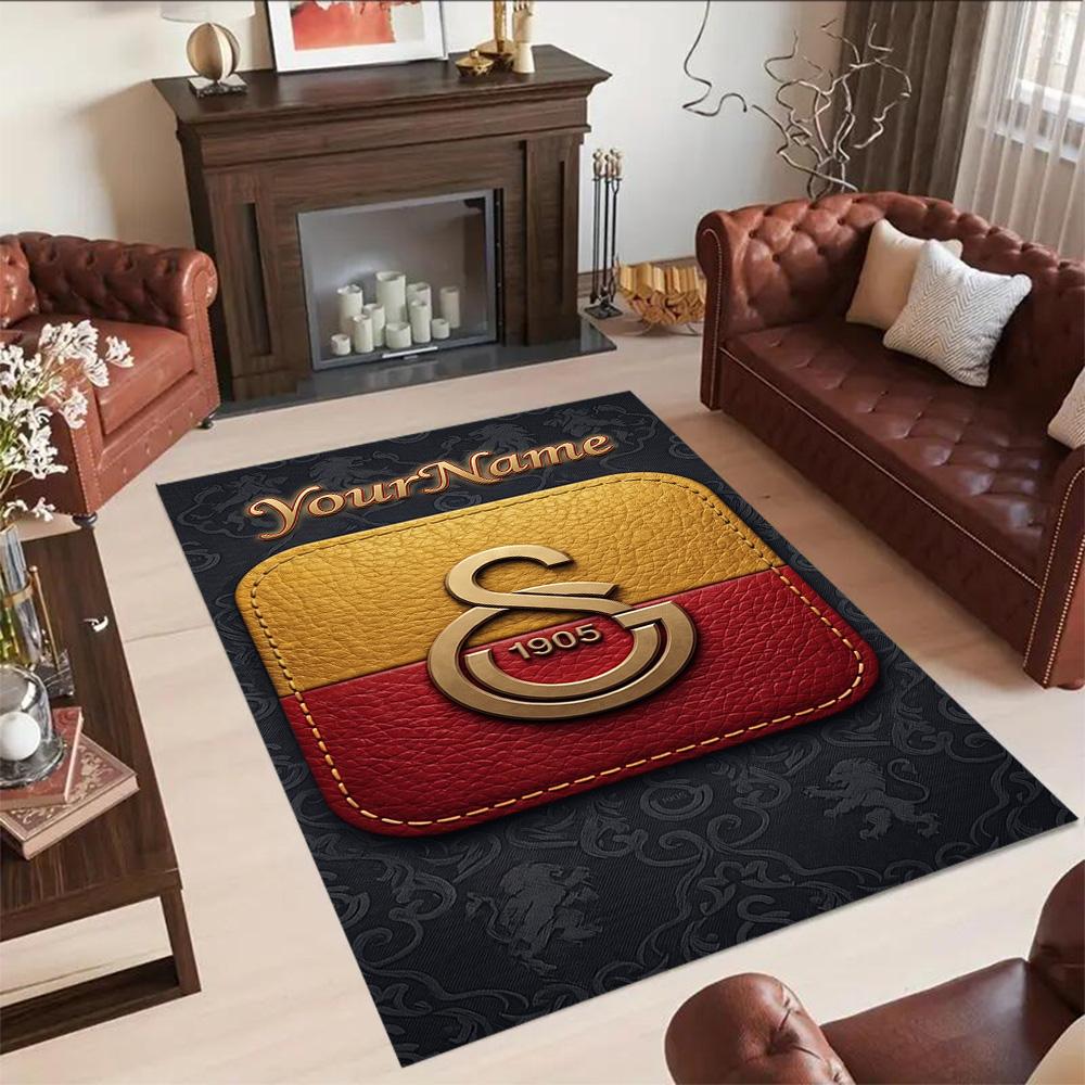Galatasaray Personalized Text Floor Mat Suitable For Outdoor Game Room Entryway Balcony Antislip Carpet Anime Office Decor Birthdaychristmas Gift