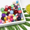 8mm 100PCs Multi-color Acrylic Beads Round Loose Spacer Beads Fit DIY Women & Men Bracelets&Necklace