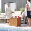 Storage Chest Garden Box 130L Removable Liner For Cushions And Tools Solid Wood Brown