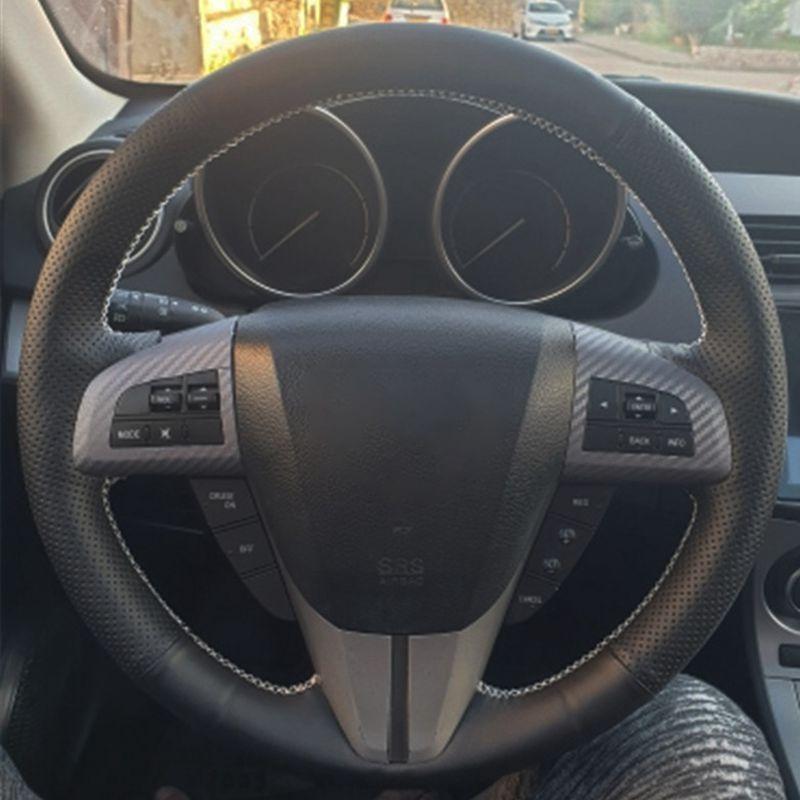 Кожа микрофибра Для рулевого колеса Автомобильная оплетка руля Для Mazda 3 Axela 2008-2013 CX-7 CX7 2010-2016 Mazda 5 2011-2013