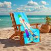 1Pc Friendship Laughter Adventure Beach Towel, Quick Dry, Multi-Use for Beach Pool Gym Yoga Home Travel, Christmas, Halloween, Xmas Gift S929241