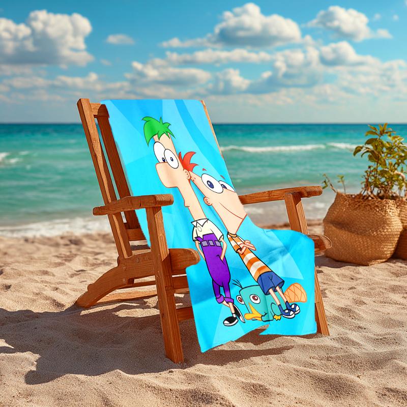 1Pc Friendship Laughter Adventure Beach Towel, Quick Dry, Multi-Use for Beach Pool Gym Yoga Home Travel, Christmas, Halloween, Xmas Gift S929241