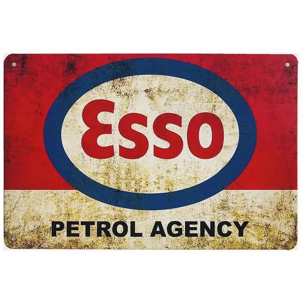 Масло моторное гоночное Esso Camel Металлическая настенная скульптура | Винтажный стиль, Подарок на Хэллоуин и Рождество, Идеально для декора стены гаража/клуба